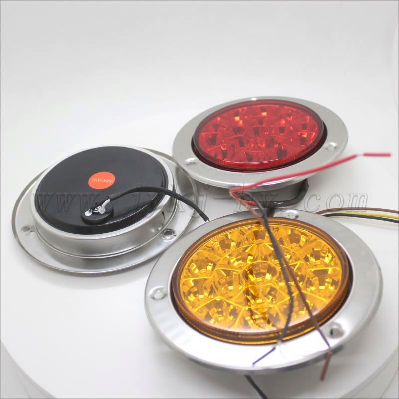 Многофункциональные 16 LED фланцевое крепление круглый прицеп стоп-поворот и задние фонари