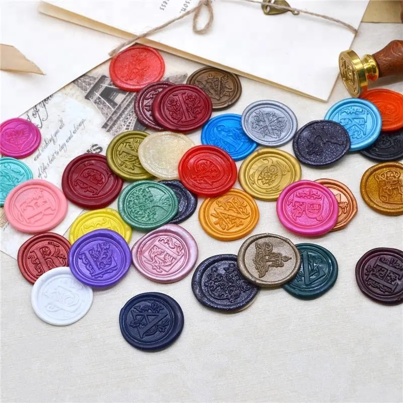 100pcs 3cm adhesive personalized service custom made sealing wax seal stickers