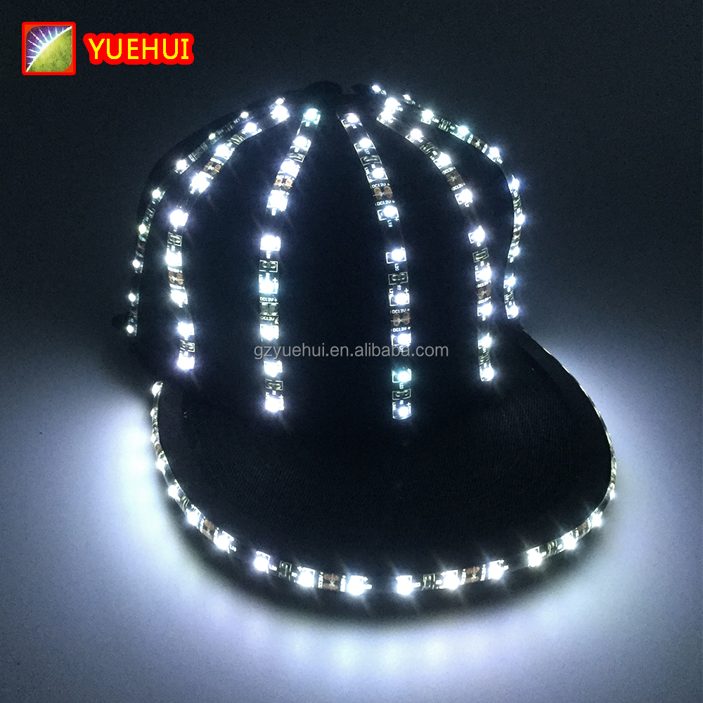 Поставка из Китая, 12V Высокая яркость Led неоновый шляпа партия Mardi Gras, для вечеринки, украшения шляпа ночных вечеринок танцевальные крышка со светодиодом