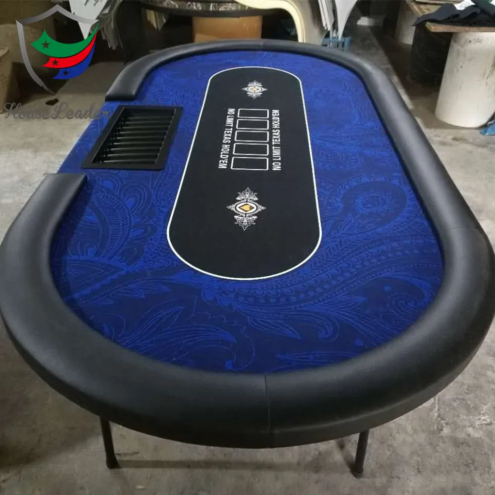 84 inch poker cash game table with folding steel legs