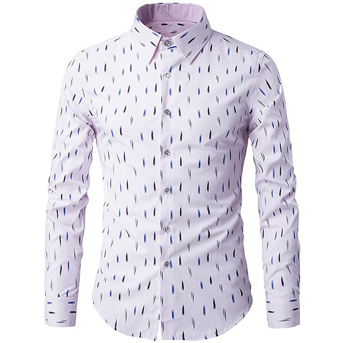 Бизнес Slim Fit подарок Мужская рубашка сухой Fit с длинным рукавом хлопок поло с принтом Уникальная футболка