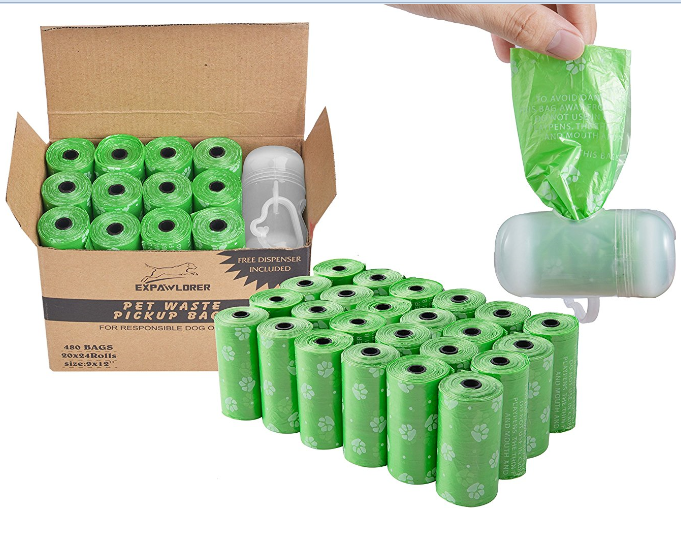 Eco-friendly Biodegradable Dog Poop Bags scented Pet Waste Bag with Dispenser