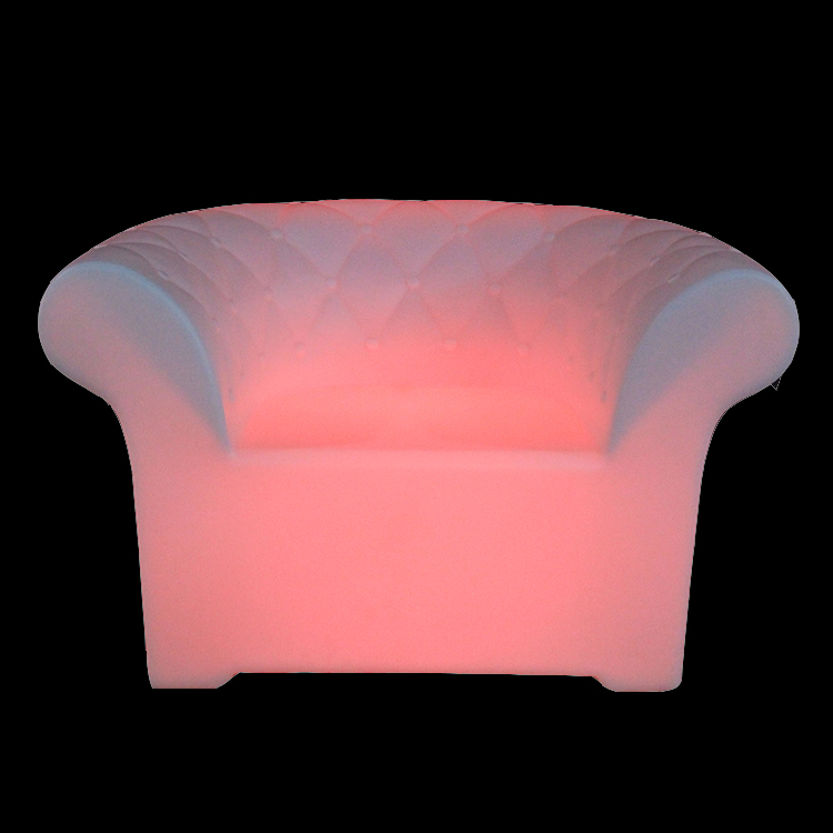 Яркая мебель диван горячая Распродажа дизайн LED свет пластик Loveseat классический