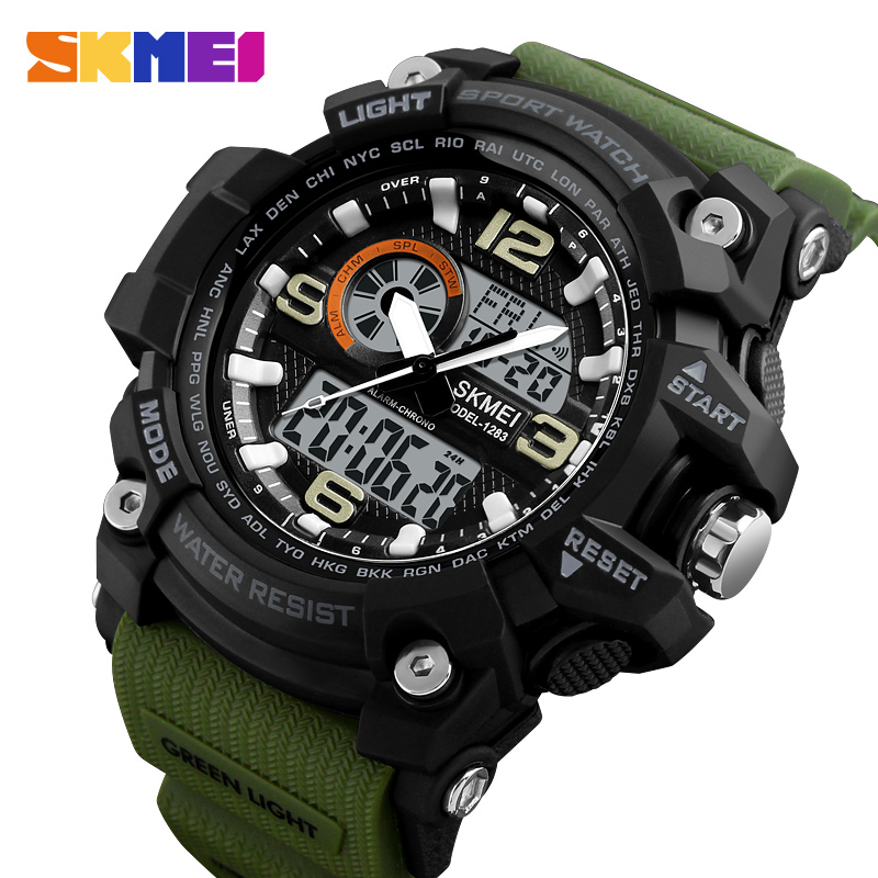 Skmei 1283 военные цифровые Модные мужские наручные часы jam tangan, спортивные оригинальные часы oem