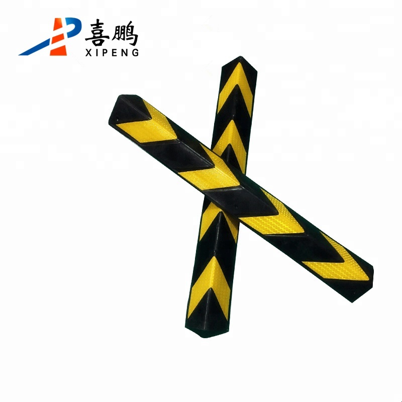 High Quality Reflective Corner Protector Rubber Corner Guard For Parking Lot Stop