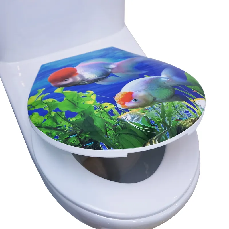 Colorful printing adult toilet seat cover hard PP eco-friendly material