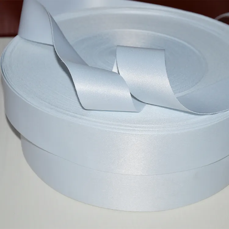 Custom Polyester Heat Transfer Sublimation Printed Logo Blank White Ribbon Band Belt Webbing Strap Lanyard Material Roll