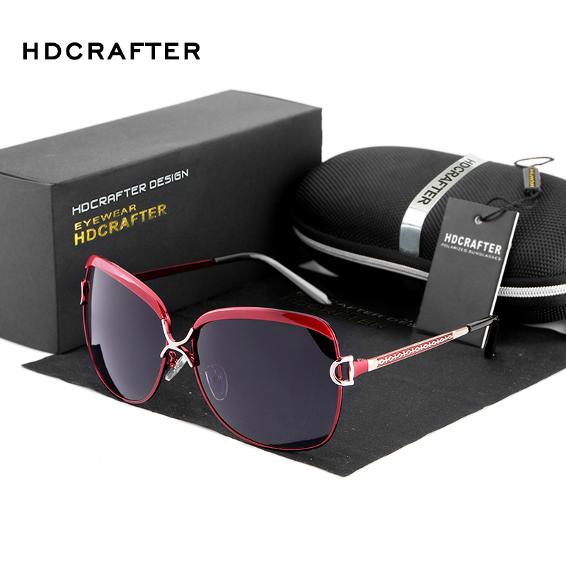 HDCRAFTER поляризованные солнцезащитные очки для девушек и женщин в градиентные линзы Круглые Солнцезащитные очки Квадратные люксовый бренд oculos lunette de soleil femme
