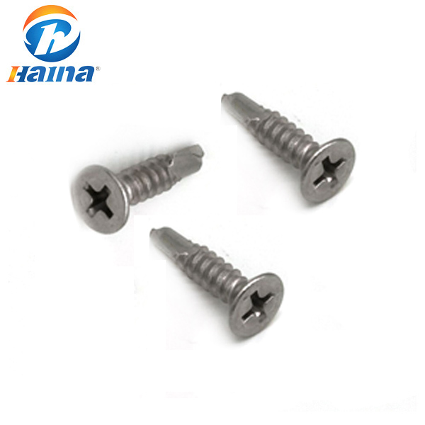 Carbon Steel Metric Cross recessed raised countersunk self-drilling screws