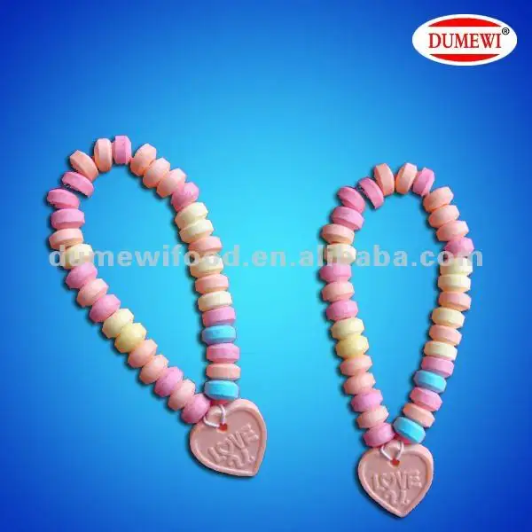 Candied Fruit Fruit Flavor Glucose Tablet Candy Bracelet Necklace Pressed Candy For Kids
