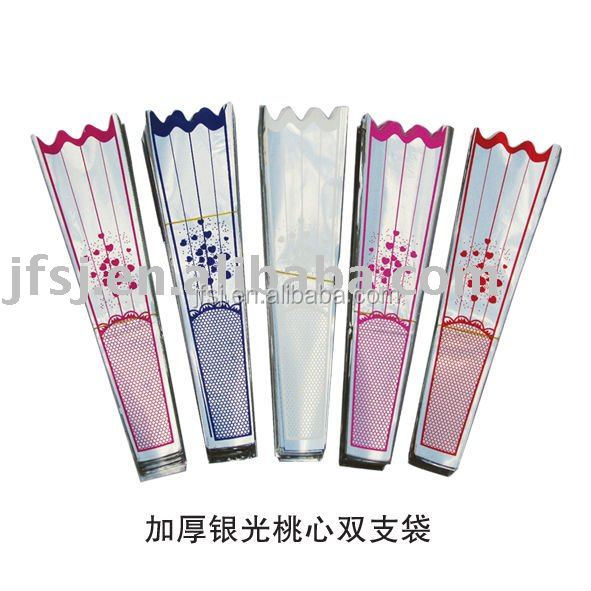single rose flower bag recyclable florist plastic flower sleeve for flower packing
