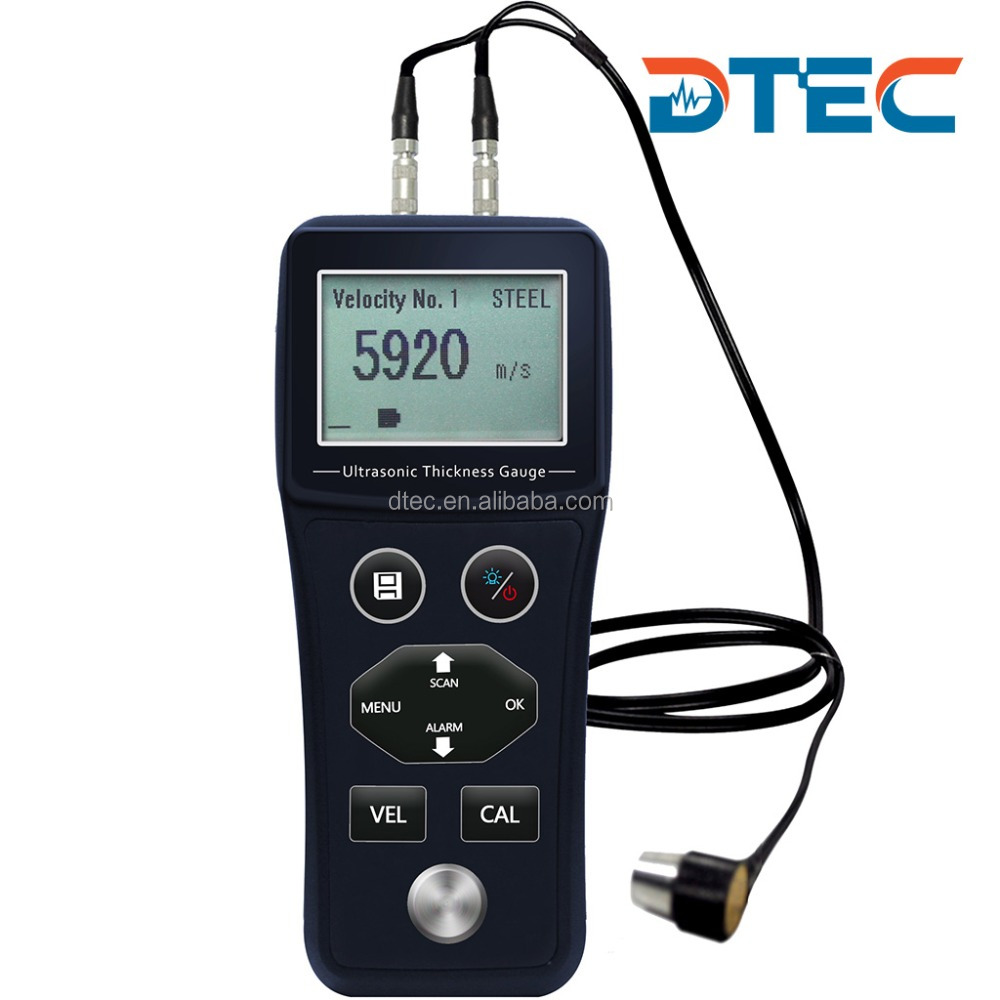 Цифровой ультразвуковой толщиномер DTEC DT300, высокая точность 0,01 мм или 0,001 дюйма, измерение стали, пластика, керамики, стекла