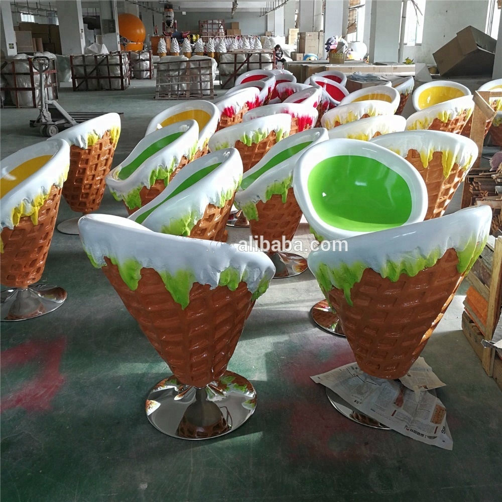 Мебель для ресторана, магазина gelato, стулья для мороженого, конусная мебель для магазина, стул и стол