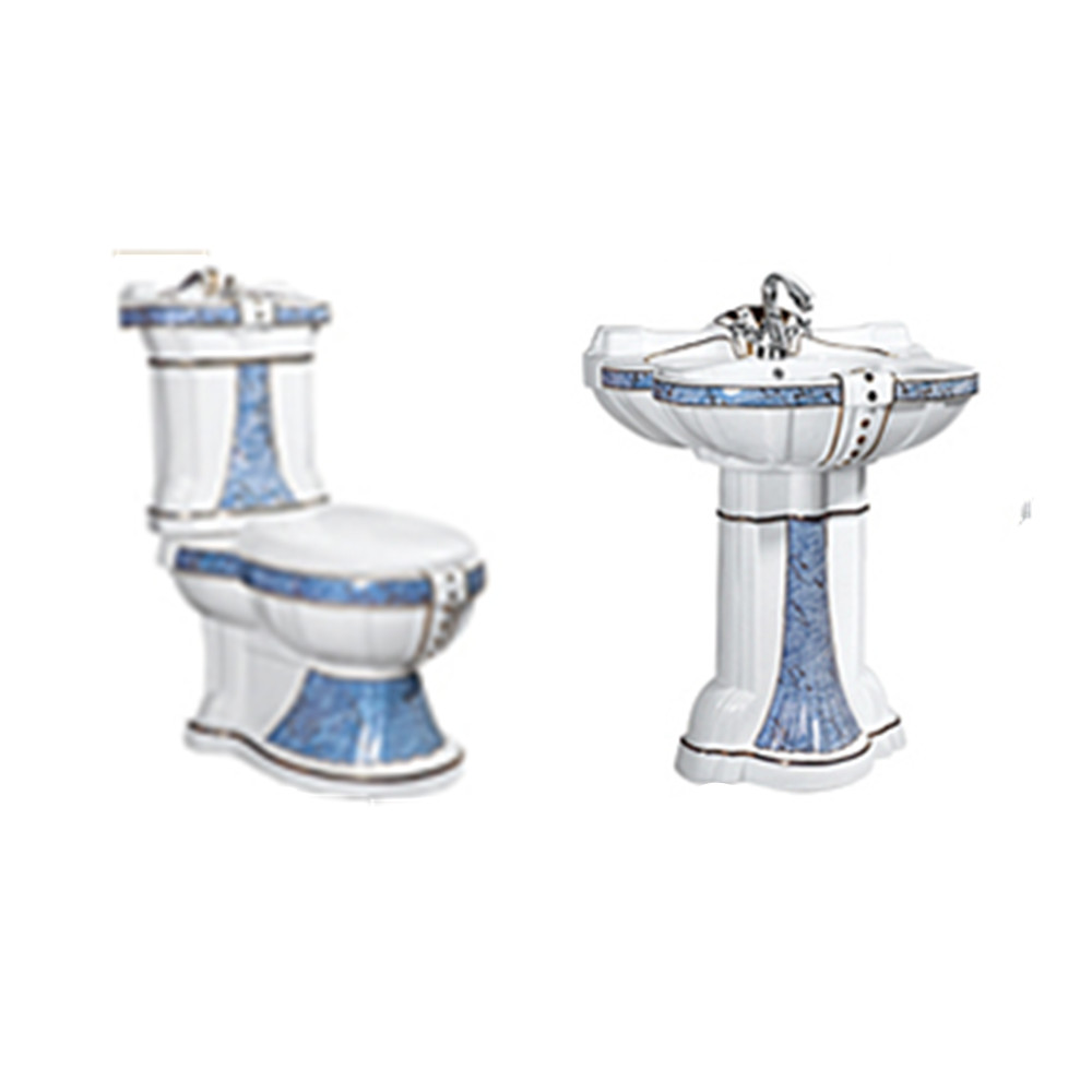 bathroom color ceramic two piece toilet set