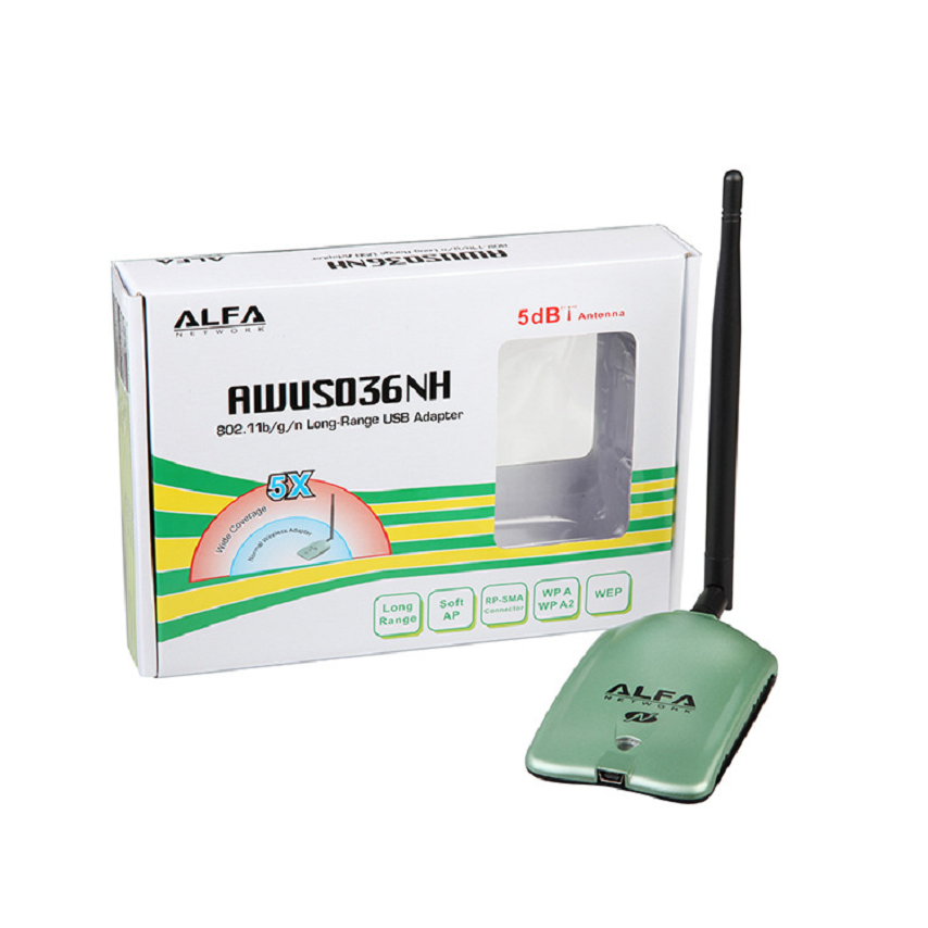 Оригинальный беспроводной USB Wi-Fi адаптер 150 Мбит/с Alfa AWUS036H высокомощный usb Wi-Fi адаптер Ralink RT3070 чипсет