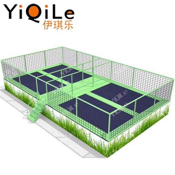 FRP Топ открытый батут для детей с приложением 10m2-16m2