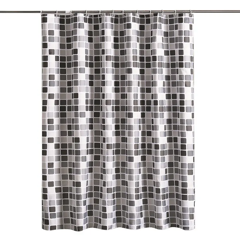 Waterproof Fabric Polyester mosaic Shower Curtain for Bathroom Decor
