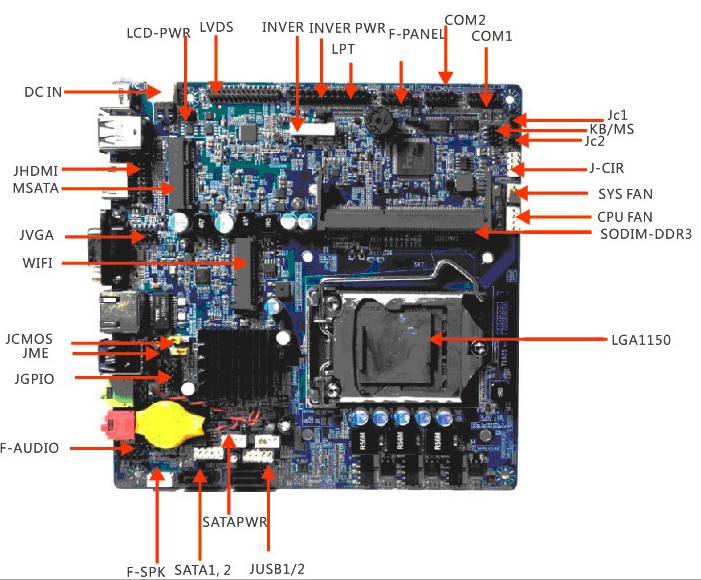 Приложение для ноутбука и Чипсет Intel от производителя мини itx материнская плата на плате intel H81processor 2 * ps/2 1 * LPT