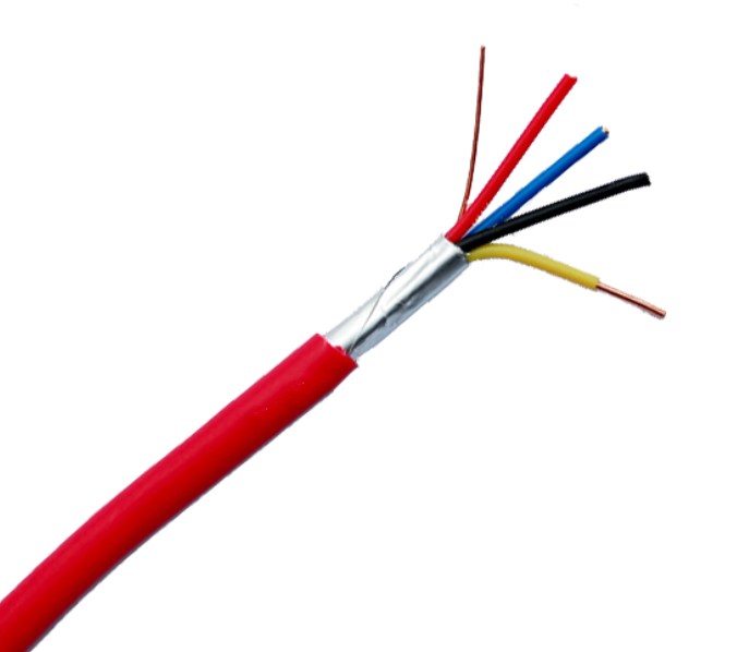 4C/18 AWG твердая медь красный пожарная сигнализация провод безопасности кабель FPLR ПВХ 305 м