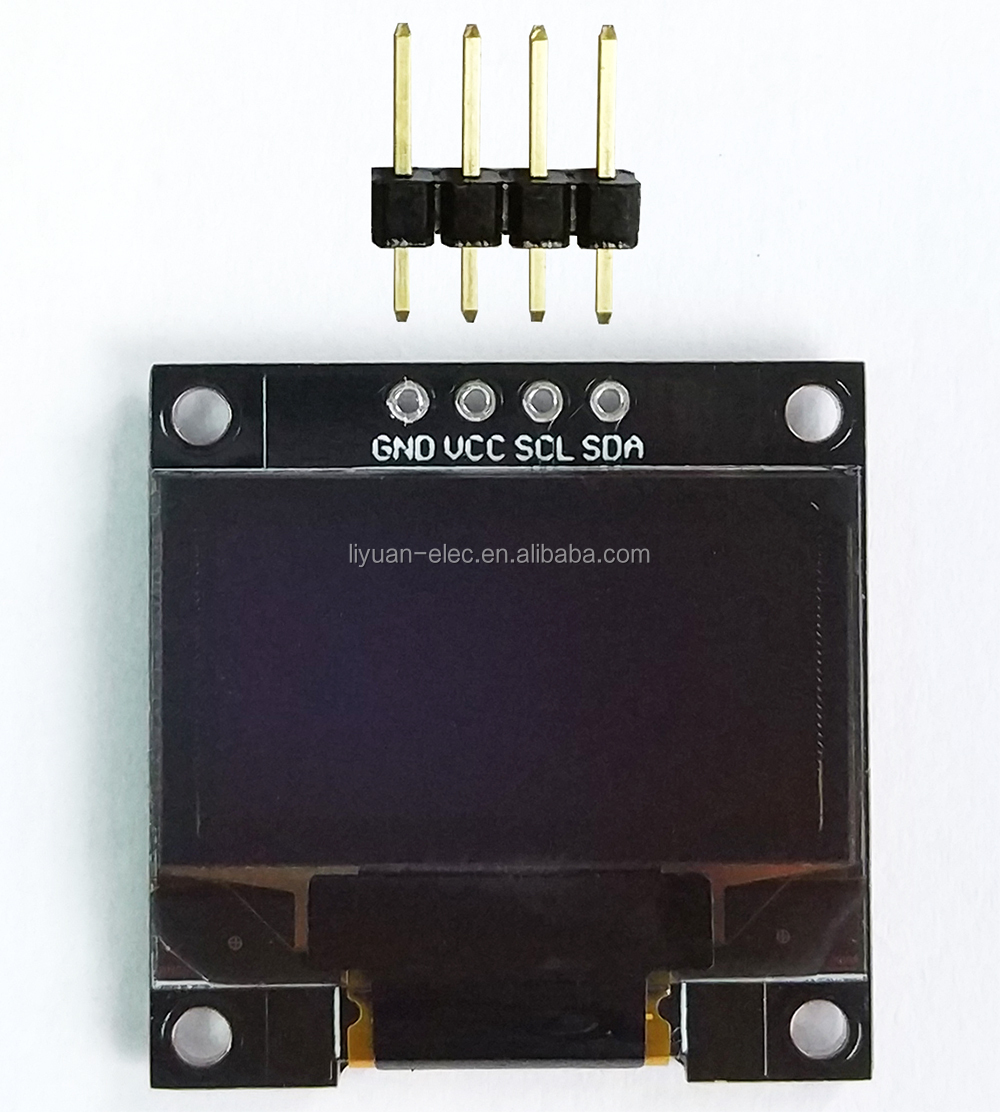 Печатная плата с 4 отверстиями I2C IIC serial SSD1306, 0,96 дюйма, 128x64, 12864, монохромный модуль дисплея micro oled для arduin