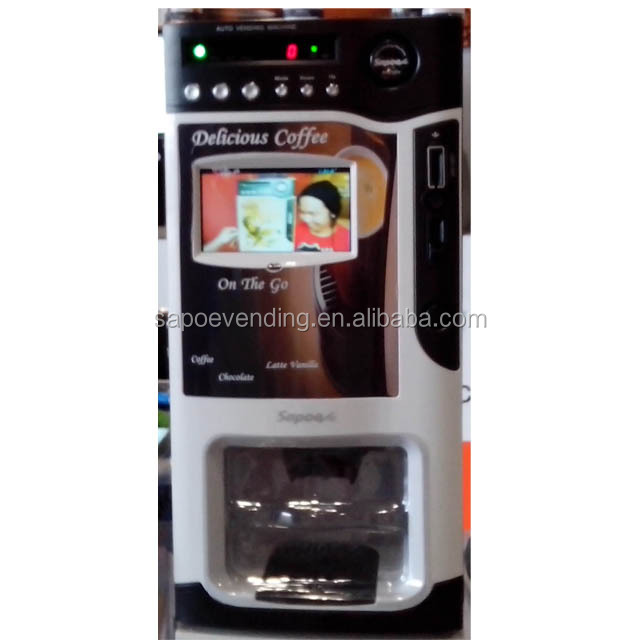 LCD кофе торговый автомат для рекламы для воспроизведения фото и видео