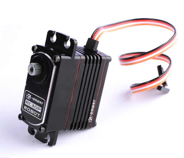 K-power RC30P 360 градусов, 30 кг, с высоким крутящим моментом, без сердечника, металлическая шестерня, сервопривод робота