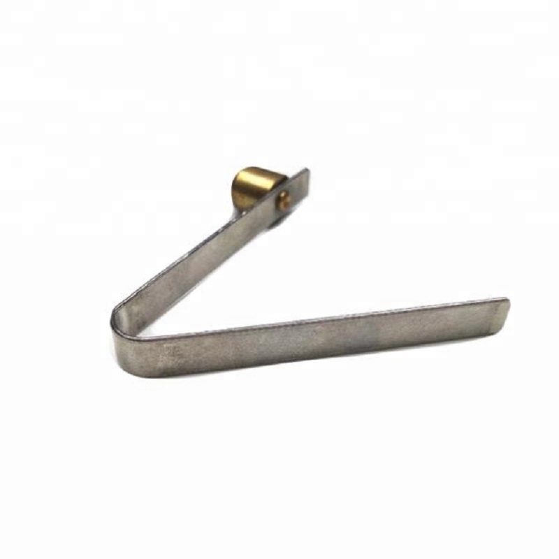 Wholesale flat coil spring with nickel plated spring button clip