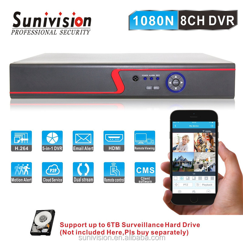 8CH AHD /TVI /CVI /IP CVBS 5 в 1 XVR 1080N CCTV DVR xmeye app