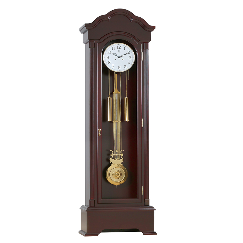 European Style Factory Direct Antique Solid Wood Triple Chimes Carved Floor Clock German Mechanical Movement