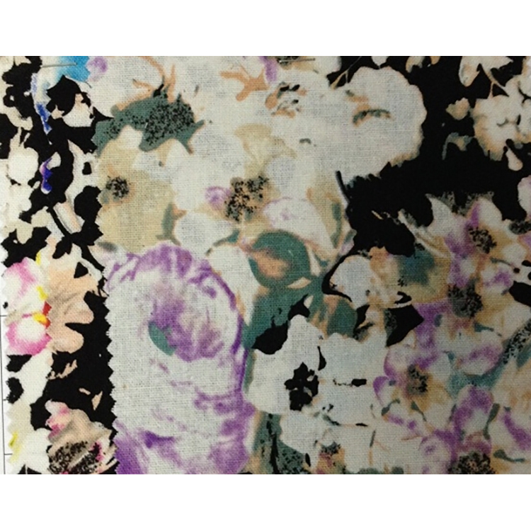 LINEN COTTON PRINT WOVEN 138CM organic linen fabric wholesale