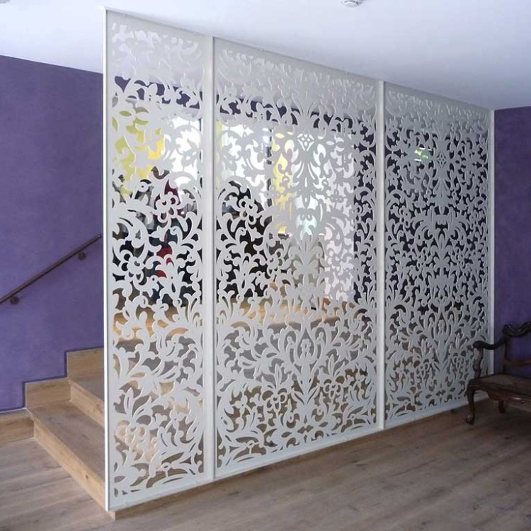 hole sale decorative laser cut screen metal screen room divider