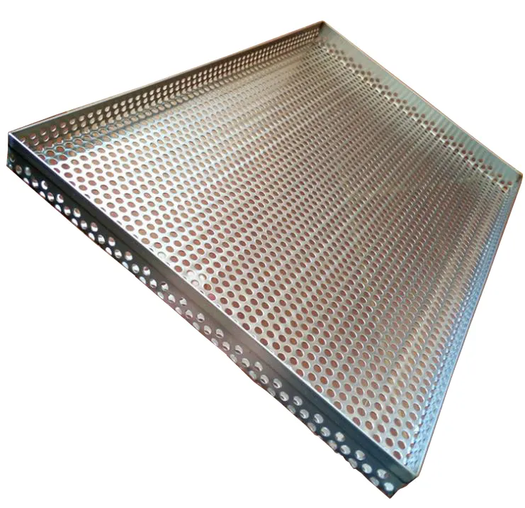 Food Grade 304 316 Stainless Steel Metal Perforated Baking Trays / Serving Tray