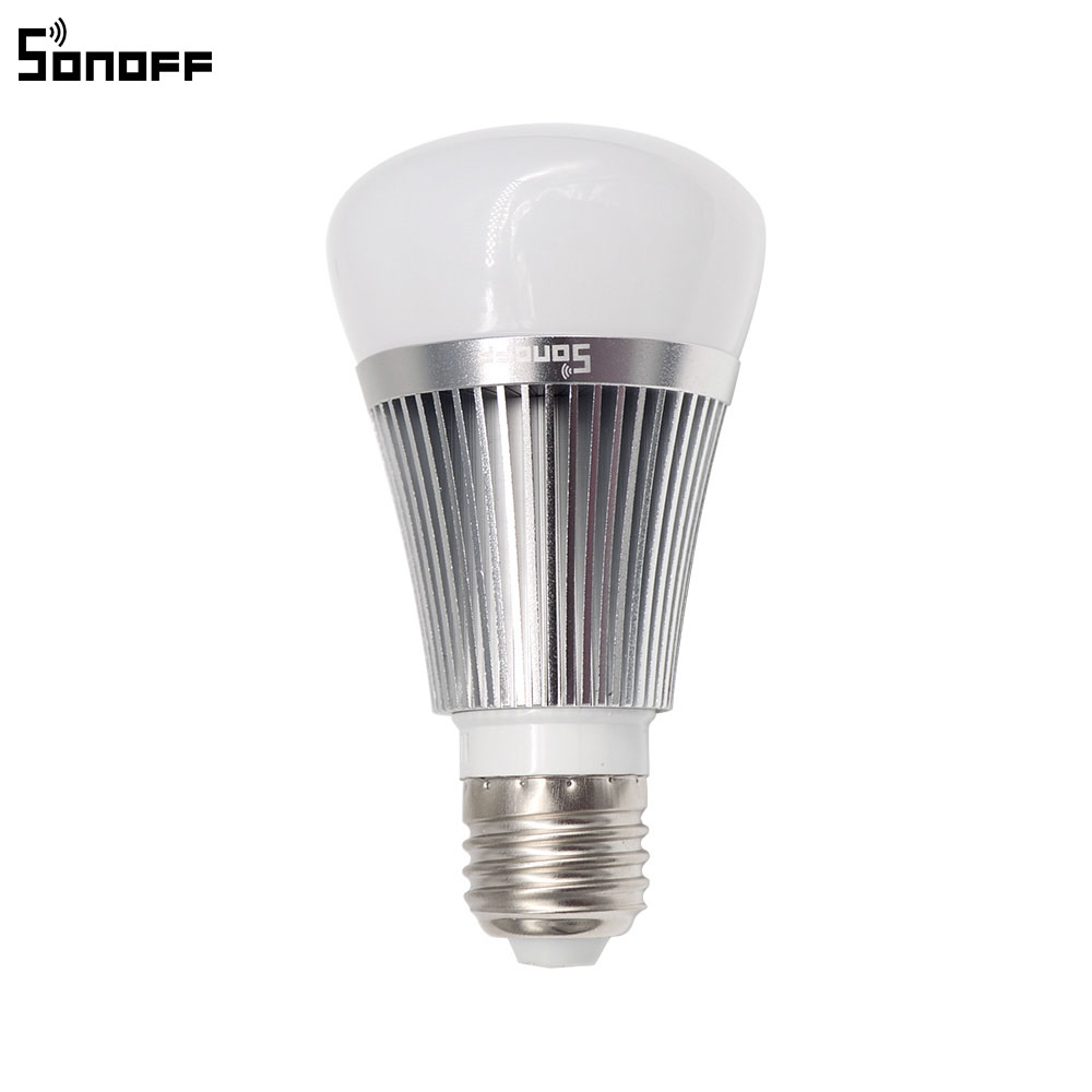 Интеллектуальный выключатель света Sonoff B1 Смарт E27 6 Вт Wi-Fi пульт дистанционного управления светодиойдный Шарообразная с функцией дневного света RGB цвет лампа атмосферу лампы энергосберегающие работает с Amazon Alexa