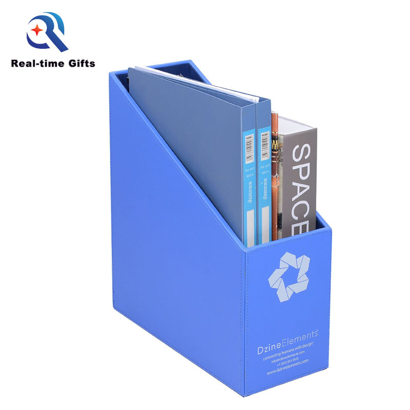 A4 size documents display imitation leather desktop file organizer