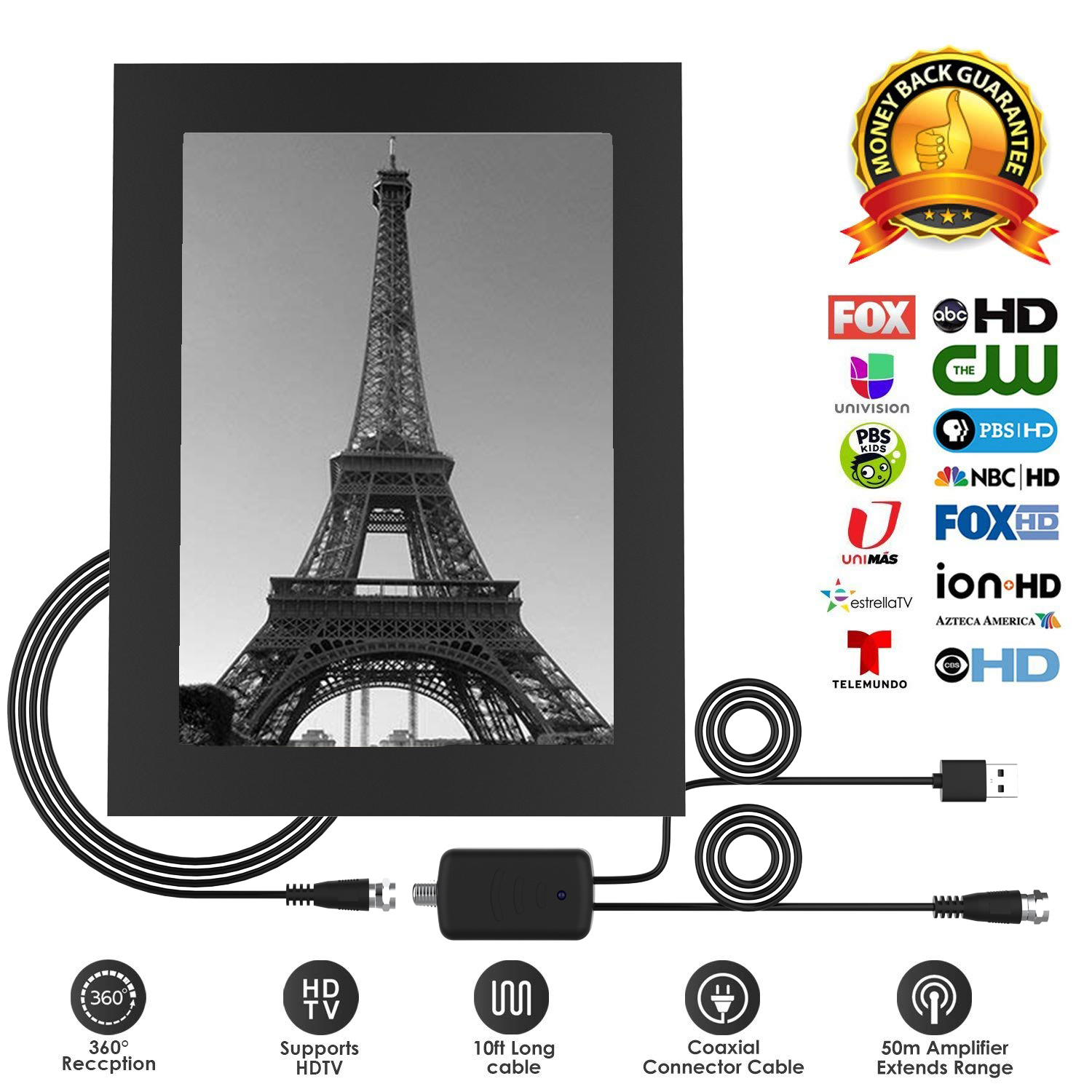 Новый 300 Миля Диапазон фото рамки ТВ телевизионные антенны цифровой HD Skywire 4 к Antena HDTV 1080P Высокое качество Мода