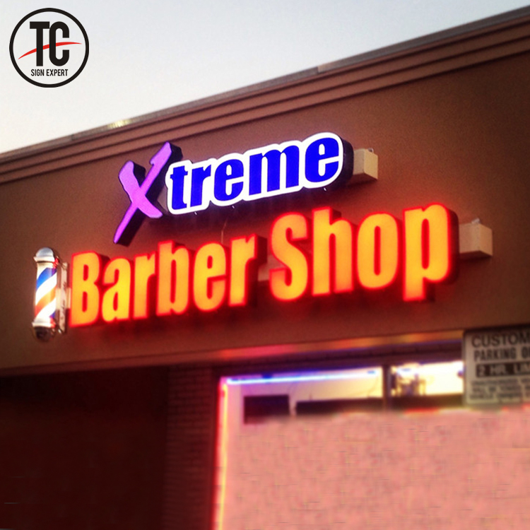 Настенный светодиодный светильник Barbershop, Индивидуальный Светодиодный светильник с буквами для магазина