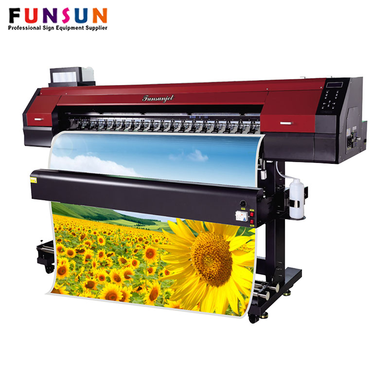 Funsunjet FS-1700M 1.7 м DX5/DX7 головы 1440 точек/дюйм струйный цифровой eco-solvent стикер принтера винил печатная машина