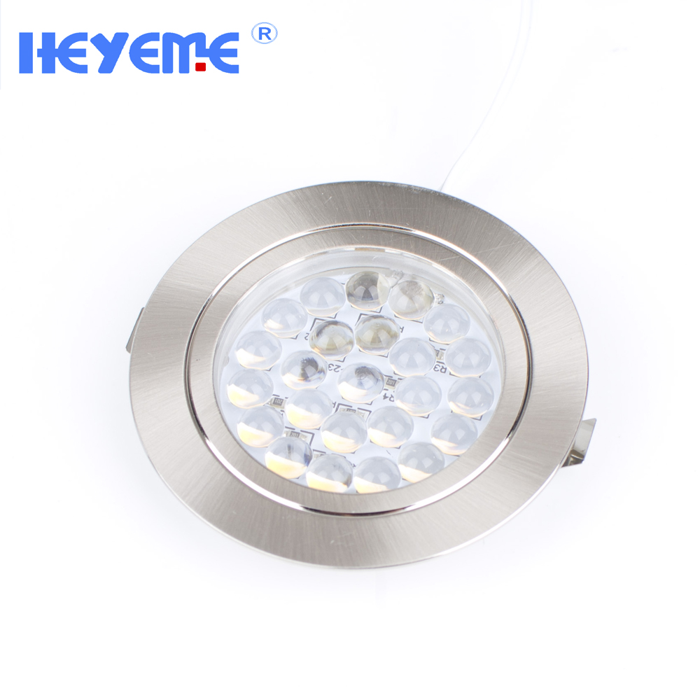 CE & RoHS DC 12V Матовый хромированный светодиодный светильник для шкафа, встраиваемый Точечный светильник для кухни