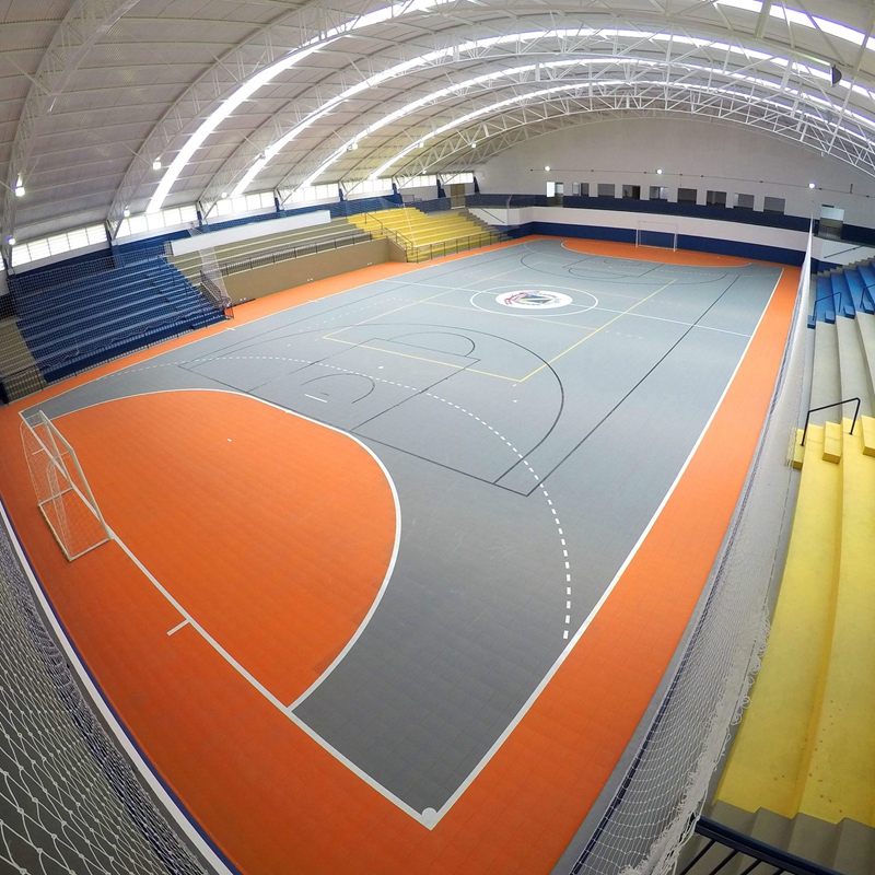 PP Блокировка Futsal плитка для напольного и внутреннего индивидуального спортивного корта с линиями