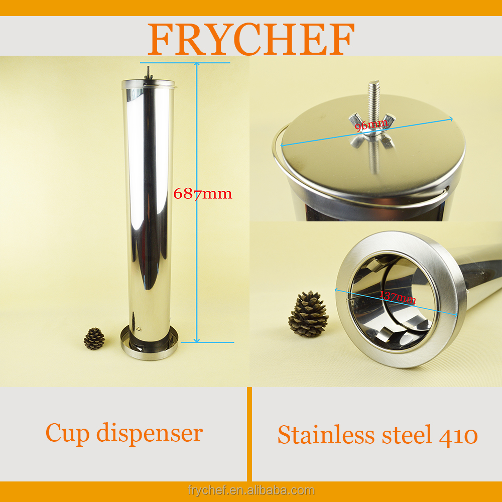 Stainless Steel Cup Holder Dispenser For paper cup and plastic cup