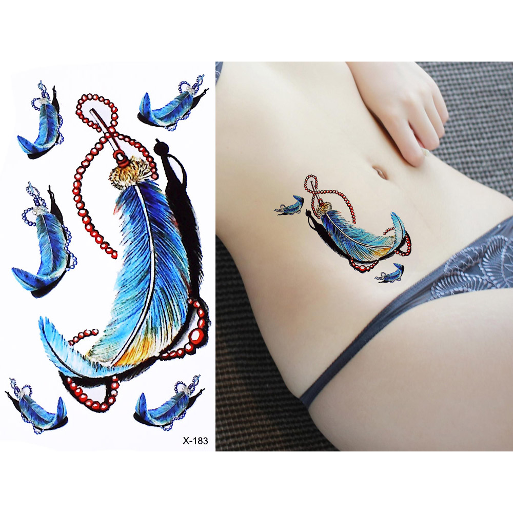 Элегантные и красивые долговечные наклейки PlumageTattoo