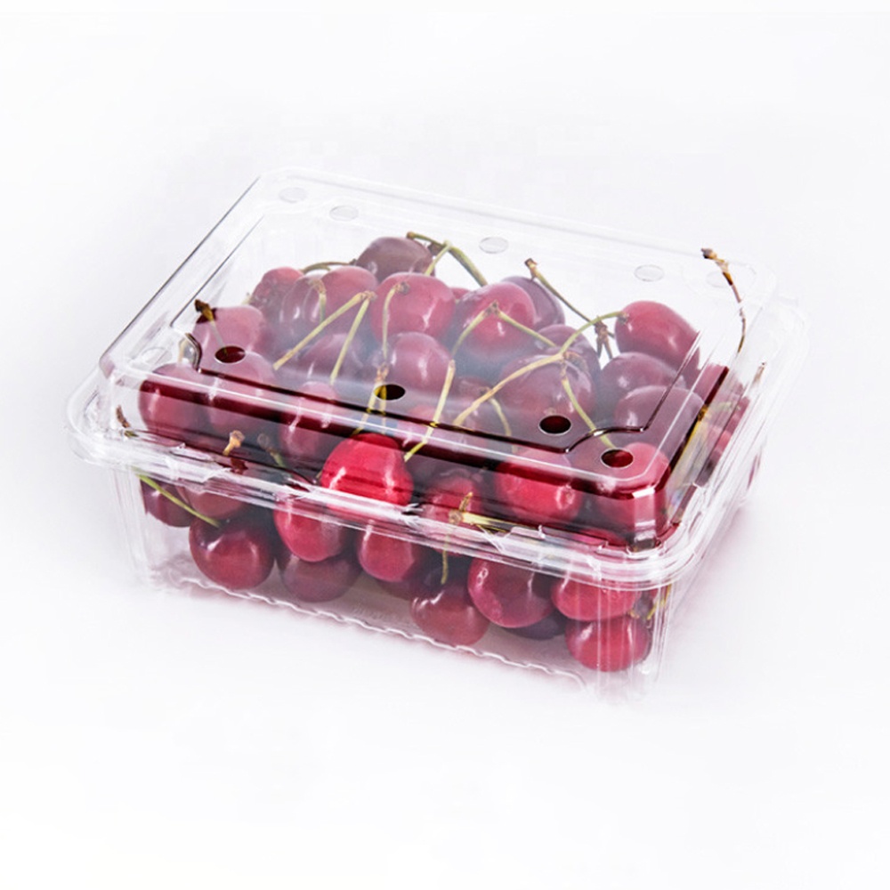 Пластиковые контейнеры dragon cherry RPET/PET, упаковка на экспорт, раскладные контейнеры, одноразовые прозрачные коробки для упаковки фруктов