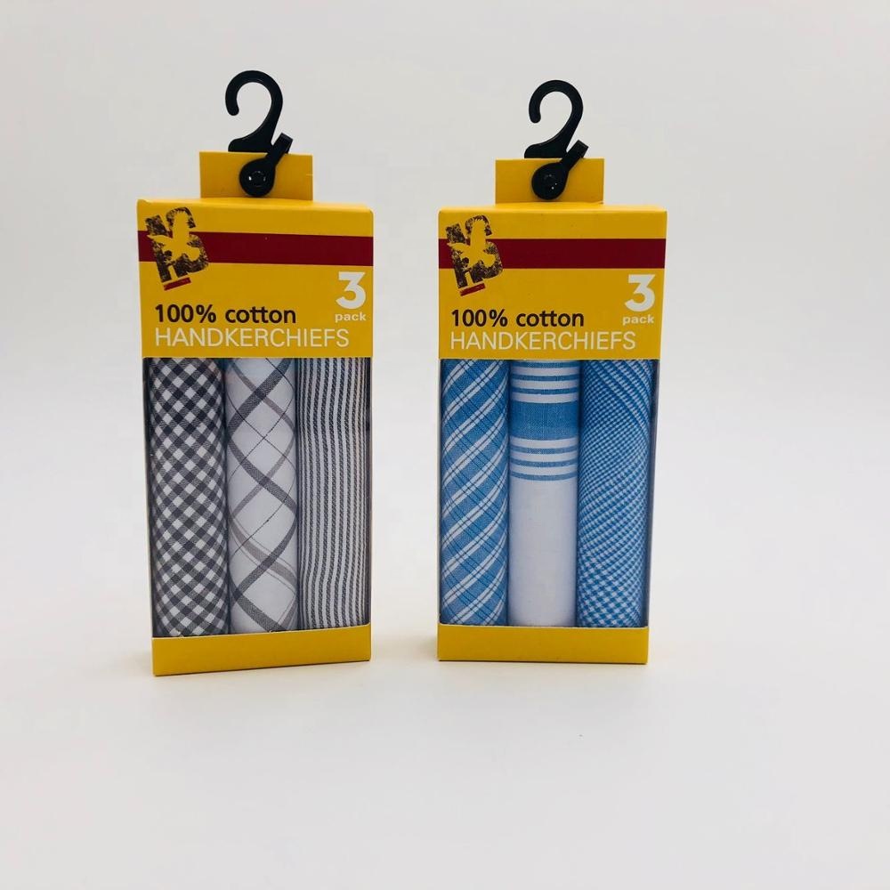 Мягкий мужской носовой платок hanky из 100% хлопка, 3 шт. в упаковке, носовой платок в коробке