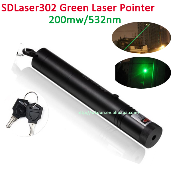 Портативный зеленый лазерный принтер SDlaser 302 200 мВт нм с переключателем