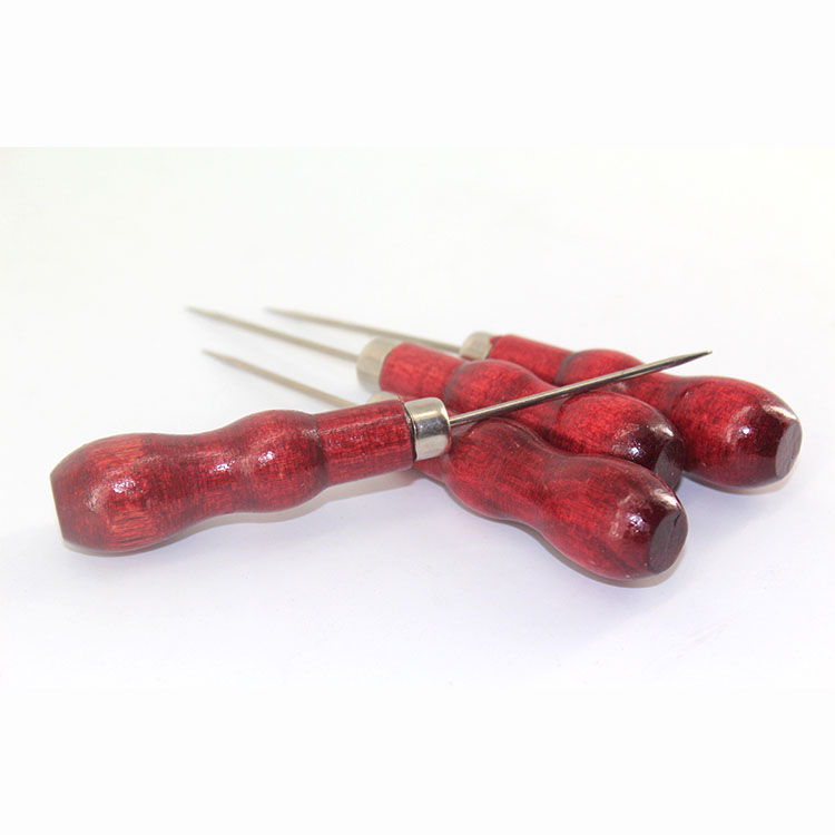 Awl из красной деревянной ручки DIY тканевые художественные инструменты