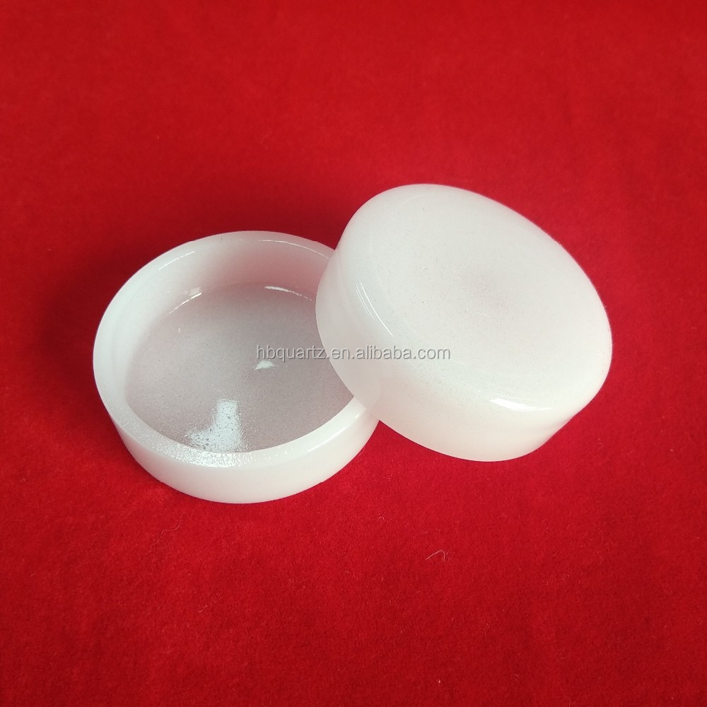 Polishing cylindrical opaque silica quartz dish for melting