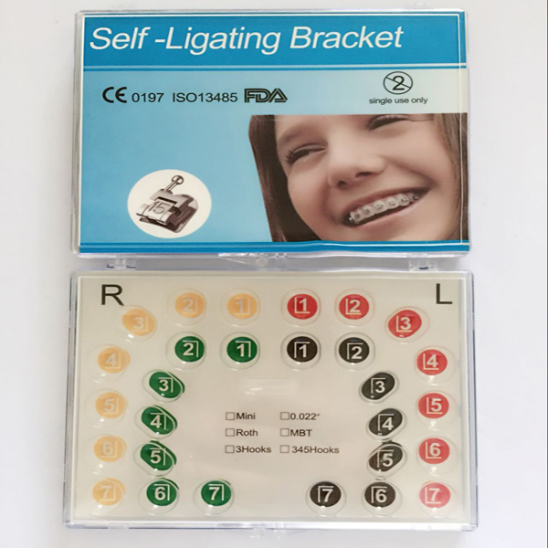 High Quality Dental Orthodontic Metal Self Ligate Brackets