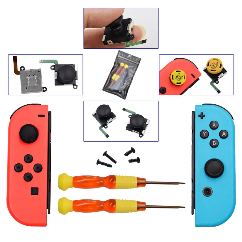 3D Button Joystick Left Right Analog Thumbstick Joycon Replacement Kit For Nintend Switch Joycon