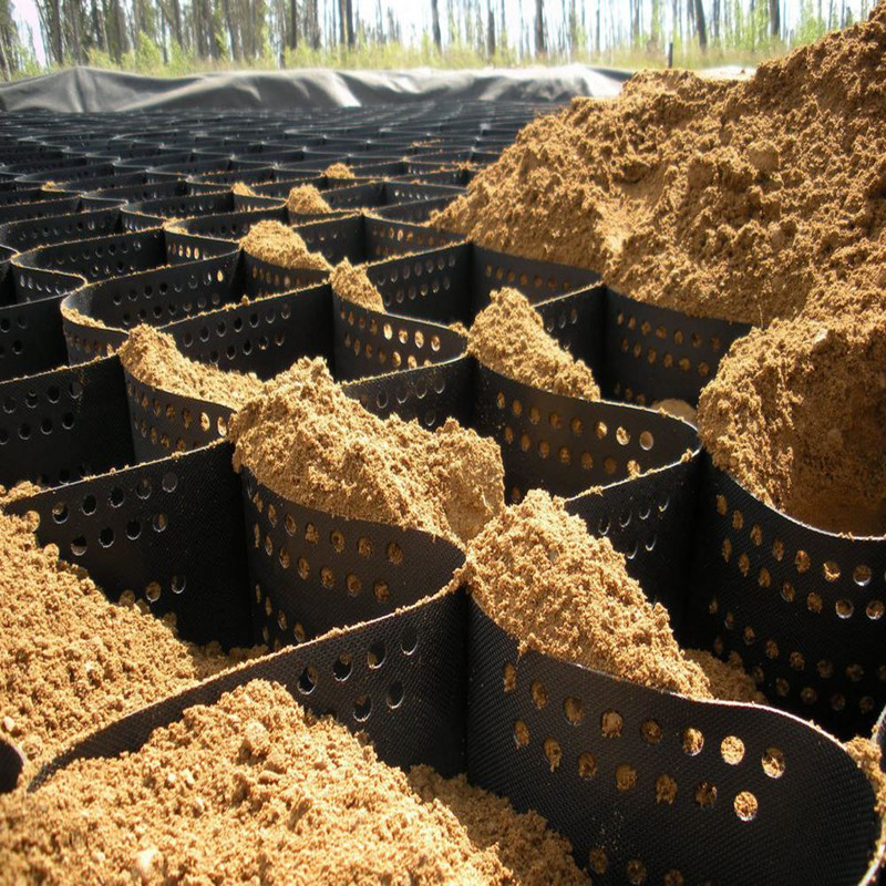Вафельная Ткань стабилизатор гравия hdpe geocell grid для дороги