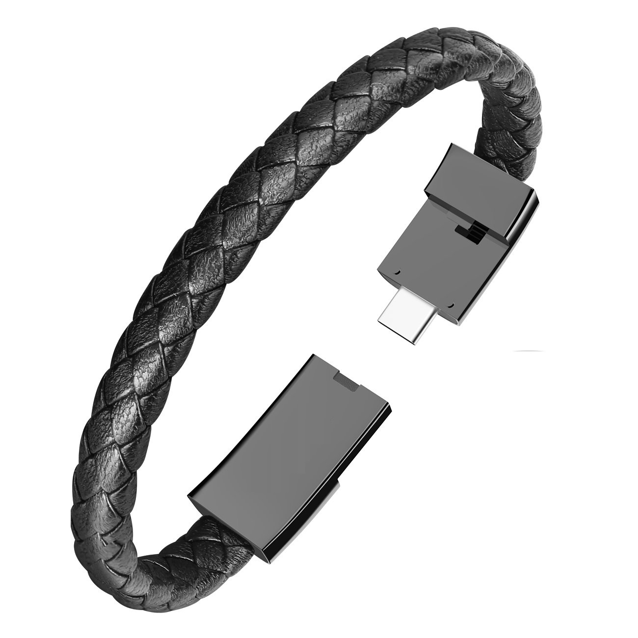 Лидер продаж, плетеный кожаный USB-кабель типа C 2,1 А, кабель для зарядного устройства